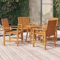 Berkfield Home Garden Dining Chairs 4 pcs Solid Wood Acacia in Brown