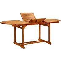 Berkfield Home Garden Table 200x100x75 cm Solid Acacia Wood in Brown | Size: 200 x 100 x 75 cm