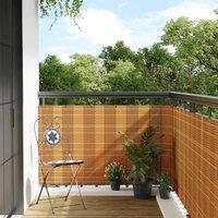 Berkfield Home Balcony Screen Light Brown 1000x100 cm Poly Rattan