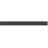Berkfield Home 9-panel Wind Screen Fabric 1200x160 cm Anthracite in Black