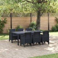 Berkfield Home 7 Piece Garden Dining Set Anthracite Poly Rattan