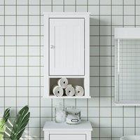 Berkfield Home Bathroom Wall Cabinet BERG White 40x27x71.5 cm Solid Wood Pine
