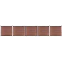 Berkfield Home Fence Panel Set WPC 872x146 cm Brown
