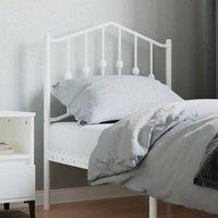 Berkfield Home Metal Headboard White 75 cm in Black