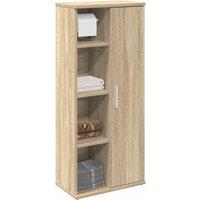 Berkfield Home Bathroom Cabinet with Roll Holder Sonoma Oak 39x22x90 cm in Brown | Size: 39 x 22 x 90 cm