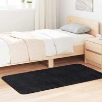 Berkfield Home Shaggy Rug High Pile NAVARRA Black 80x150 cm Polyester | Size: Medium