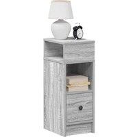 Berkfield Home Bedside Cabinets 2 pcs with Drawer Grey Sonoma 25x31x66 cm | Size: 25 x 31 x 66 cm