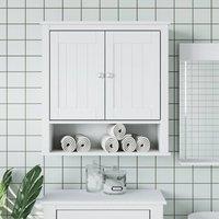 Berkfield Home Bathroom Wall Cabinet BERG White 69.5x27x71.5 cm Solid Wood