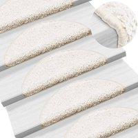 Berkfield Home Stair Mats 10 pcs 56x17x3 cm White | Size: Medium