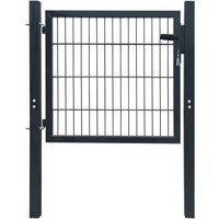 Berkfield Home Fence Gate Steel Anthracite 105x150 cm