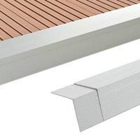 Berkfield Home 5 pcs Decking Angle Trims Aluminium 170 cm Silver