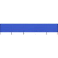 Berkfield Home 5-panel Wind Screen Fabric 600x120 cm Azure Blue