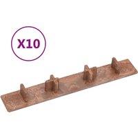 Berkfield Home Decking End Caps 10 pcs Brown Plastic