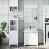 Berkfield Home 3 Piece Bathroom Furniture Set BERG White Solid Wood Pine