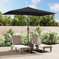 Berkfield Home Outdoor Parasol with Metal Pole 300x200 cm Black