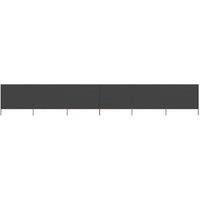 Berkfield Home 6-panel Wind Screen Fabric 800x160 cm Anthracite in Black
