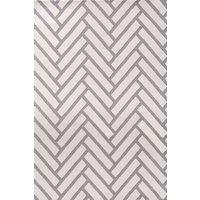 THE RUGS Loft Herringbone Living Room Area Rug & Runners Soft Pile in Light Grey | Size: 120 cm x 170 cm