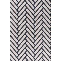 THE RUGS Loft Herringbone Living Room Area Rug & Runners Soft Pile in Navy | Size: 120 cm x 170 cm