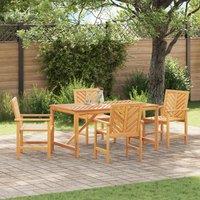 Berkfield Home 4 Piece Garden Dining Set Solid Wood Acacia in Brown