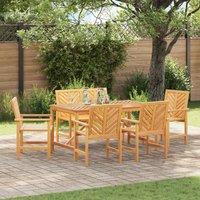 Berkfield Home 5 Piece Garden Dining Set Solid Wood Acacia in Brown