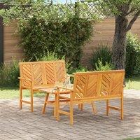 Berkfield Home 3 Piece Garden Lounge Set Solid Wood Acacia in Brown