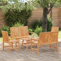 Berkfield Home 5 Piece Garden Lounge Set Solid Wood Acacia in Brown