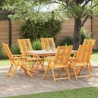Berkfield Home Reclining Garden Chairs 6 pcs Solid Wood Acacia