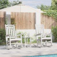 Berkfield Home 3 Piece Garden Lounge Set White HDPE