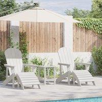 Berkfield Home 3 Piece Garden Lounge Set White HDPE