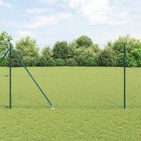 Berkfield Home Fencing Set Set of 2 Green Metal 25 x 1.5 m Durable