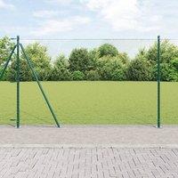 Berkfield Home Fencing Set Set of 2 Green Steel, PVC 25 x 1.5 m Durable