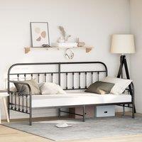 Berkfield Home Daybed Frame Black 90x200 cm Steel
