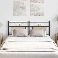 Berkfield Home Headboard Sonoma Oak 150 cm Engineered Wood & Steel in Brown