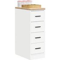 Berkfield Home Garage Storage Cabinet White 30x51x85 cm Solid Wood Pine | Size: 30 x 51 x 85 cm