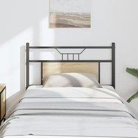 Berkfield Home Headboard Sonoma Oak 80 cm Engineered Wood & Steel in Brown