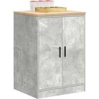 Berkfield Home Garage Storage Cabinet Concrete Grey 60x51x85 cm Solid Wood Pine | Size: 60 x 51 x 85 cm