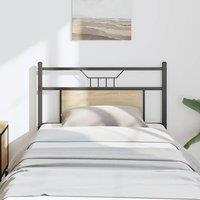 Berkfield Home Headboard Sonoma Oak 90 cm Engineered Wood & Steel in Brown