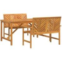 Berkfield Home 3 Piece Garden Dining Set Solid Wood Acacia in Brown
