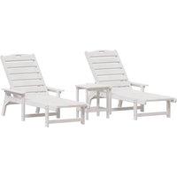 Berkfield Home 3 Piece Garden Lounge Set White HDPE