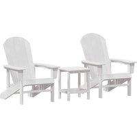 Berkfield Home 3 Piece Garden Lounge Set White HDPE