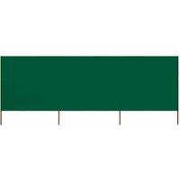 Berkfield Home 3-panel Wind Screen Fabric 400x80 cm Green