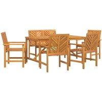Berkfield Home 5 Piece Garden Dining Set Solid Wood Acacia in Brown