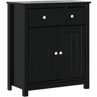 Berkfield Home Bathroom Cabinet BERG Black 69.5x34x80 cm Solid Wood Pine