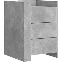 Berkfield Home Bedside Cabinet Concrete Grey 45x50x65 cm Engineered Wood | Size: 45 x 50 x 65 cm