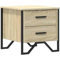 Berkfield Home Bedside Cabinet Sonoma Oak 40x41x40 cm Engineered Wood in Light Oak | Size: 40 x 41 x 40 cm
