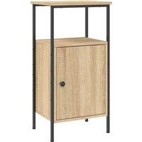 Berkfield Home Bedside Cabinet Sonoma Oak 41x31x80 cm Engineered Wood in Brown | Size: 41 x 31 x 80 cm