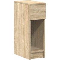 Berkfield Home Bedside Cabinet with Drawer Sonoma Oak 20x36x60 cm in Light Oak | Size: 20 x 36 x 60 cm