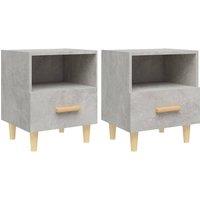 Berkfield Home Bedside Cabinets 2 pcs Concrete Grey 40x35x47 cm | Size: 40 x 35 x 47 cm