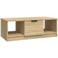 Berkfield Home Coffee Table Sonoma Oak 102x50x36 cm Engineered Wood in Light Brown | Size: 102 x 50 x 36 cm