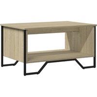 Berkfield Home Coffee Table Sonoma Oak 75x51x40 cm Engineered Wood in Light Tan | Size: 75 x 51 x 40 cm